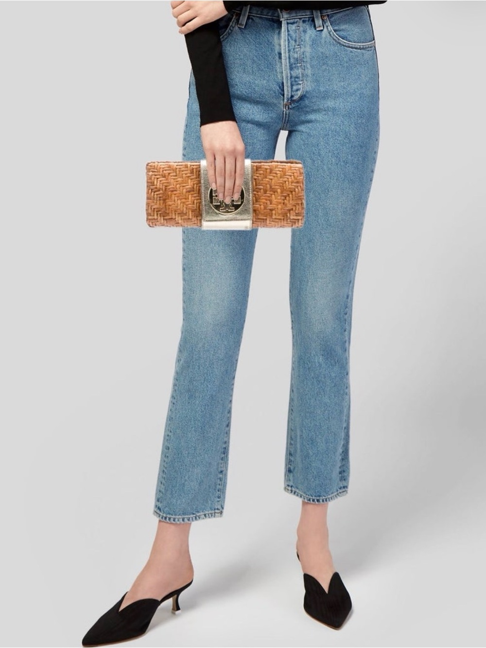 Tory Burch Straw Clutch